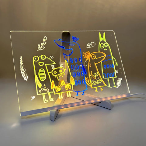 Acrylic Note Board with Color Light