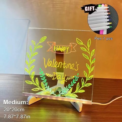 Acrylic Note Board with Color Light