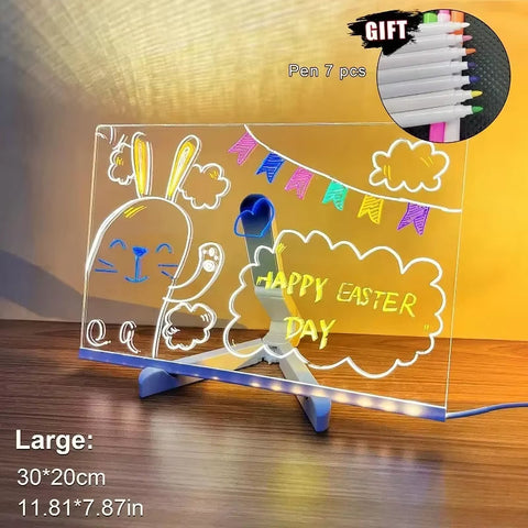 Acrylic Note Board with Color Light