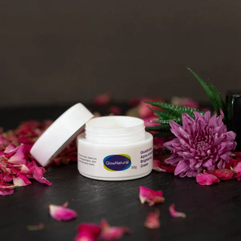 Glow Natural Glutathione And Alpha Arbutin Skin Brightening Cream – 50g – Advanced Formula For Even Skin Tone, Radiance, And Dark Spot Reduction